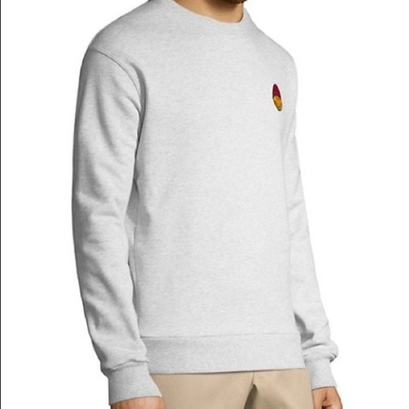 Ami Paris Alexandre Mattiusi Smiley patch crewneck pullover medium Heather grey - Picture 16 of 16